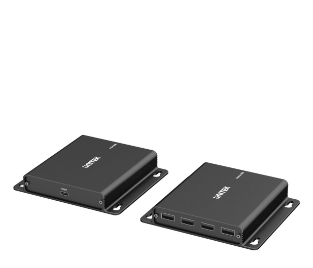 UNITEK Przedłużacz USB-C na 4× USB-A przez Ethernet, zasięg do 150 U1222ABK01-EU - 1369174 - zdjęcie